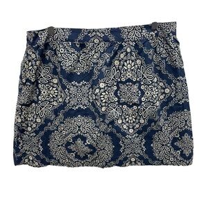 G.H. Bass & co women’s bandana print skirt cotton blue size 12 casual short